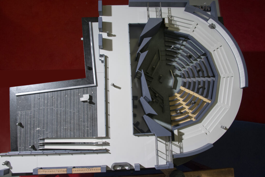 De maquette vanaf boven te zien.