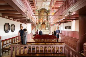 Interieur van de zolderkerk.